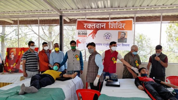  Blood donation camp organized by Sunil Upadhyay Educational Trust june 5 2021 