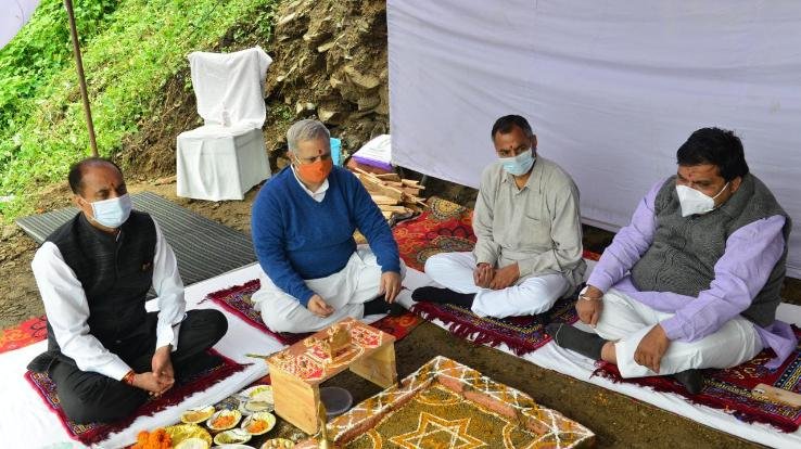 शिमला :मुख्यमंत्री जय राम ठाकुर ने किया सुनील सदन का भूमि पूजन