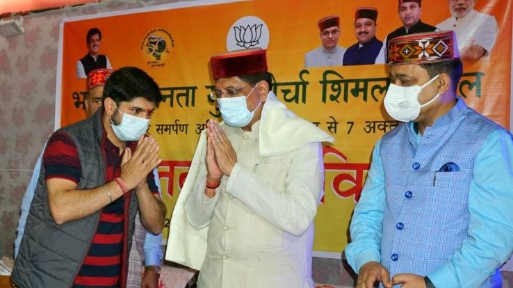 Union Minister Piyush Goyal participated in the blood donation camp organized in Khalini shimla 