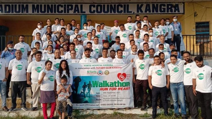 Awareness program organized on World Heart Day at Fortis Hospital Kangra