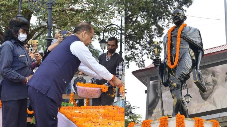 Shimla: Governor and Chief Minister pay tribute to Mahatma Gandhi and Lal Bahadur Shastri
