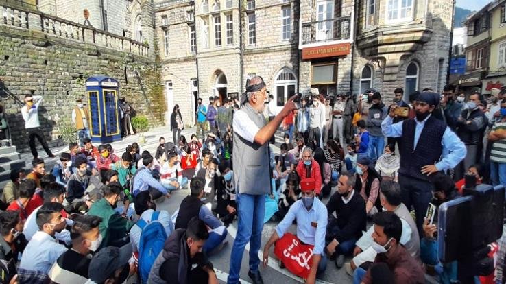 Farmers celebrated black day in Shimla due to Lakhimpur Kheri episode