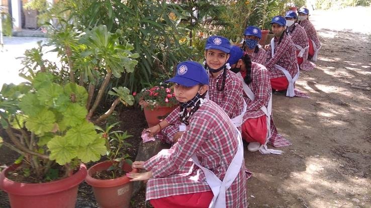 Program organized under National Service Scheme in Government Senior Secondary School, Darlaghat