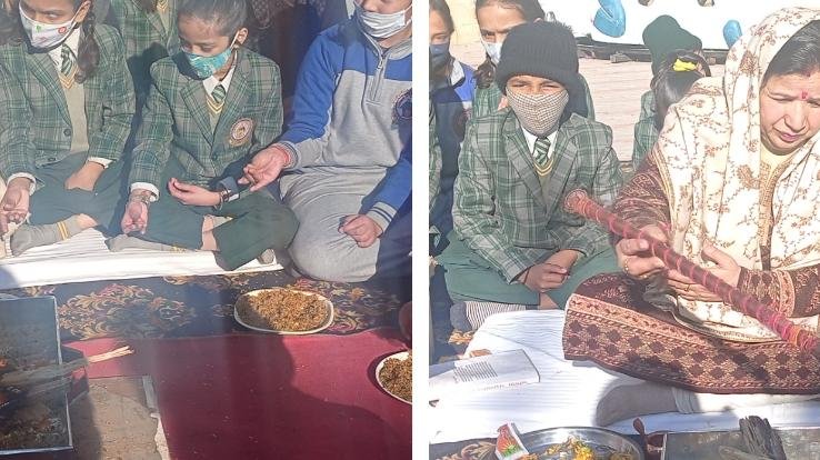 Solan: Havan organized in Gurukul International Senior Secondary School