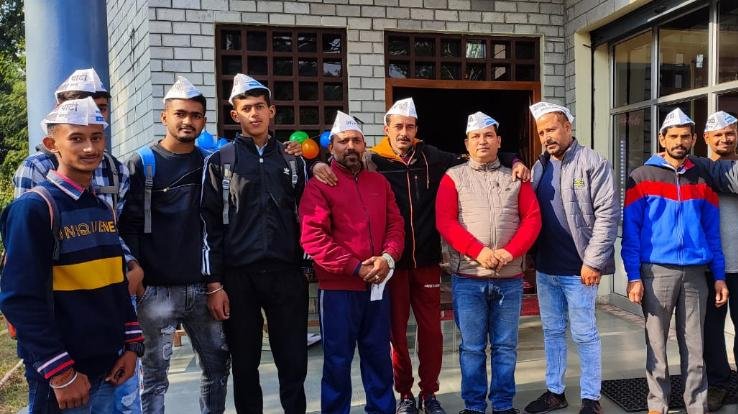 Nadaun: Aam Aadmi Party celebrated foundation day with pomp