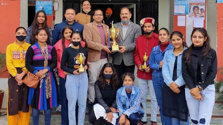Cultural team of Sujanpur Mahavidyalaya secured first place at district level