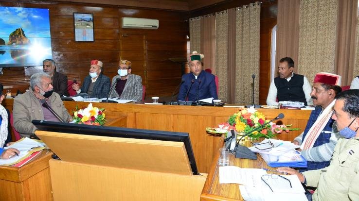 Shimla: Chief Minister Jai Ram Thakur holds meeting with representatives of Bharatiya Mazdoor Sangh