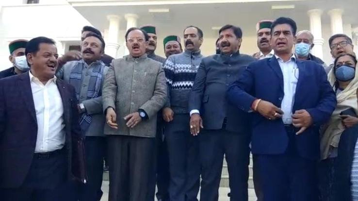 The-opposition-raised-slogans-against-the-government-outside-the-houseor-not-discussing-then-no-confidence-motion-brought-by-the-opposition