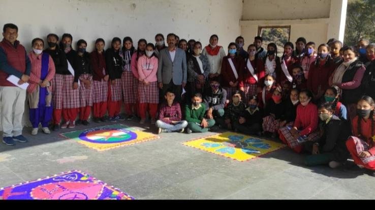 Karsog: Rangoli competition organized in Government Model Senior Secondary School, Pangana