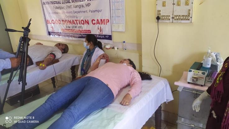 Palampur: Organized blood donation camp under National Legal Services Mission