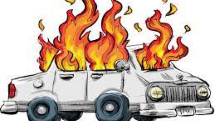 train of a railway employee burnt in smoke