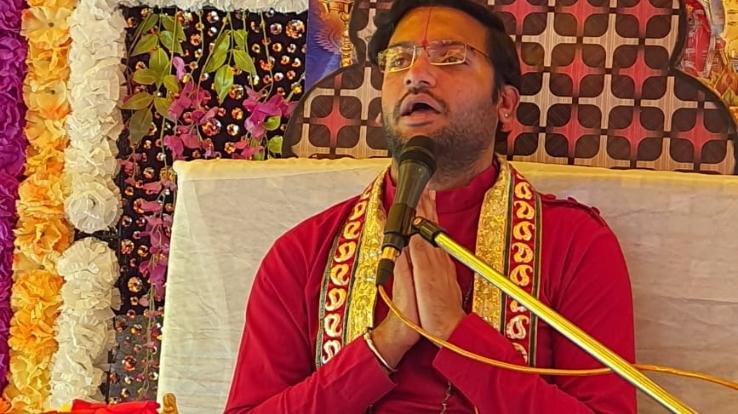 nectar of words rained on the seventh day in Shri Durga Mata temple