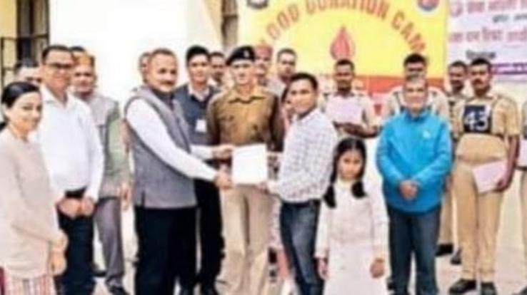 Blood donation camp organized at Sashastra Seema Bal Sapadi, a centralized training center