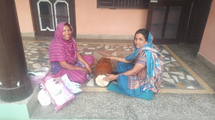 Dholru families started the month of Chaitra with folk songs