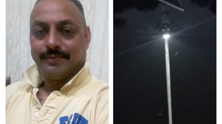 13 solar lights installed due to the efforts of Deputy Pradhan Ajay Kumar in Dayal Panchayat