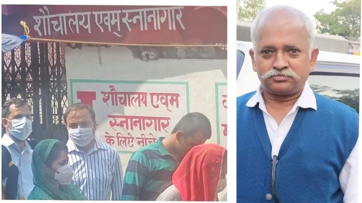 toilet gate near Parikrama Marg closed, devotees upset