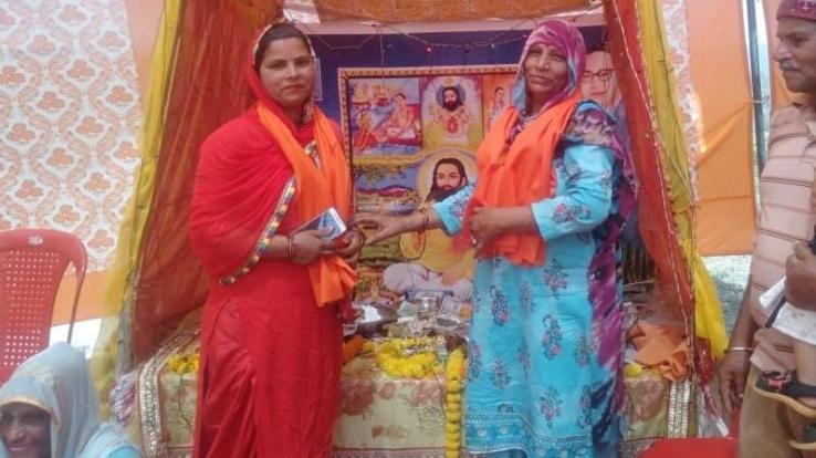 Senior citizens honored on the occasion of Guru Ravidas Jayanti in Bhated Basa