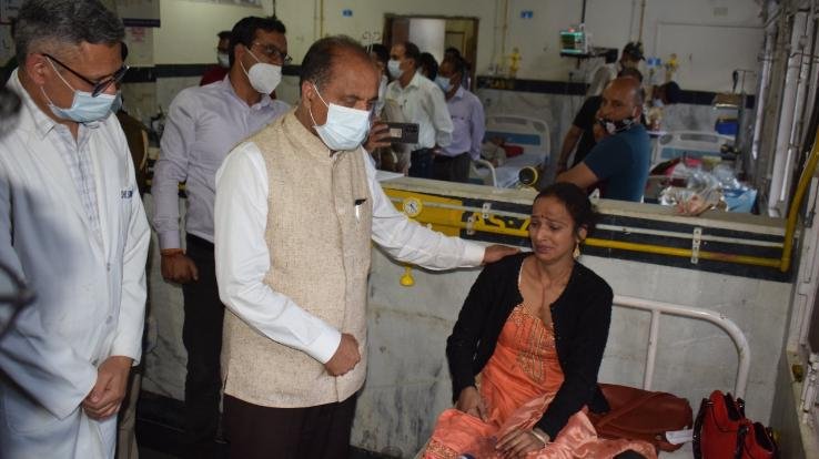Chief Minister wished well being of the injured of Pandoh bus accident