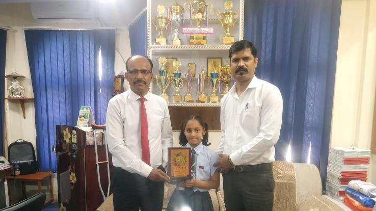 Arshiya of GAV became the state champion in chess