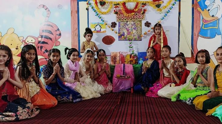 Celebration of Navratri in Sai International School