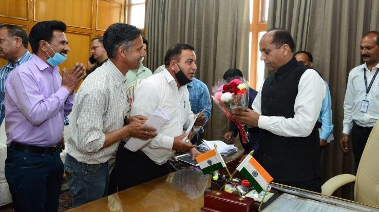 Demand letter handed over to the Chief Minister by the State C&V Teachers Association Himachal Pradesh