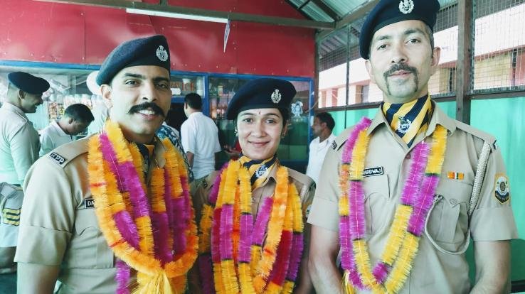  grand welcome to the orchestra band team of Himachal Police who returned to Himachal from Mumbai