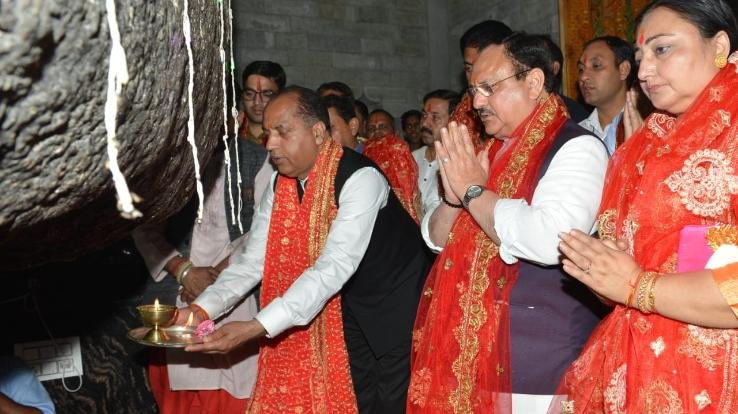 JP Nadda received a warm welcome in Kangra
