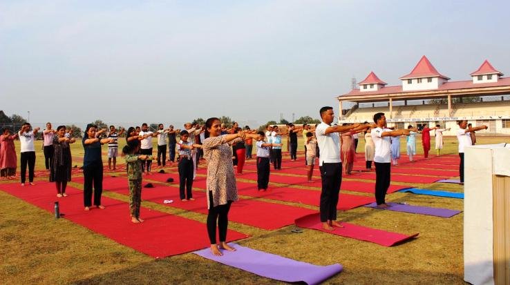 Yoga workshop organized by the Department of Posts