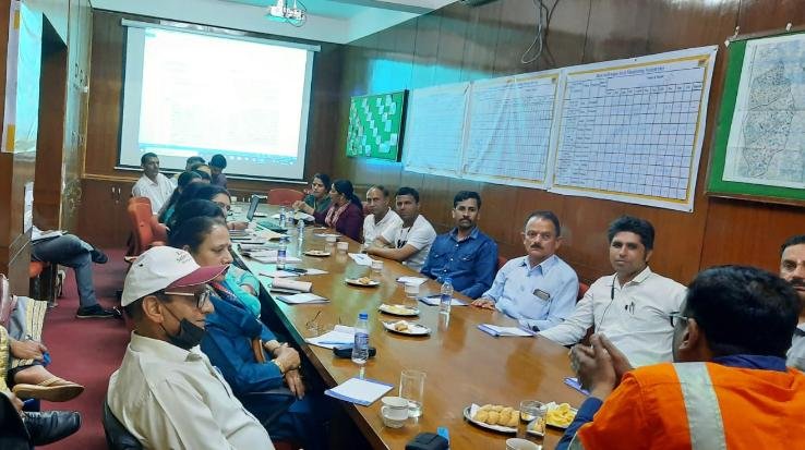  Quarterly meeting of Community Advisory Committee held in the auditorium of Ambuja Cement Foundation