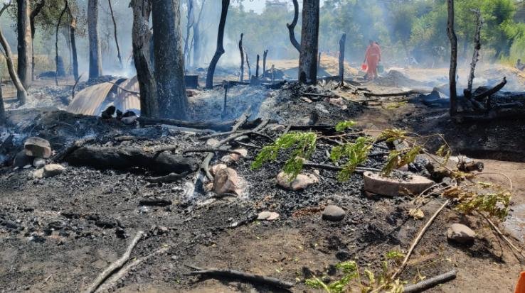 Fire broke out in five Gaushalas; One cow was burnt, the loss of Hazaras
