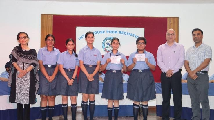 Organized English Poetry Reading Competition at Pinegrove School