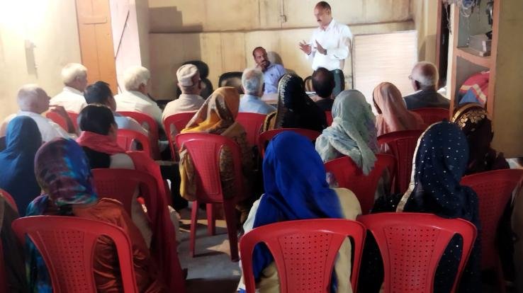 A meeting of villagers regarding protest demonstration, strategy made