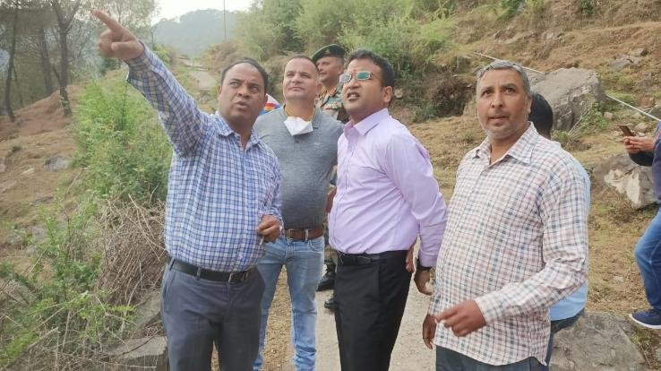 Deputy Commissioner took stock of development works in Chandmari village