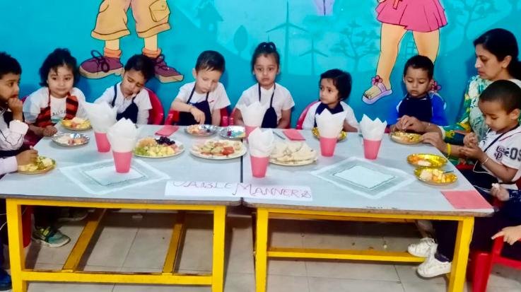 Teach children table manners at Genius Global School