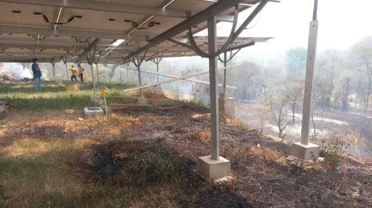 Fire in Jamla Solar Power Plant, loss of millions