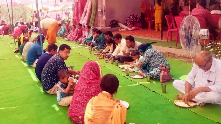 Bhandara organized in Nag Mandir Sakraih