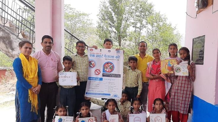 Children of Thakurdwara School celebrated No Tobacco Day