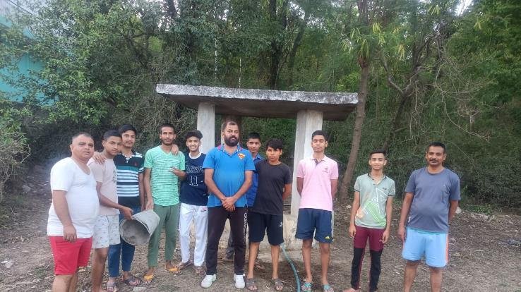  Cleaning of water sources in Lambagaon Dharod