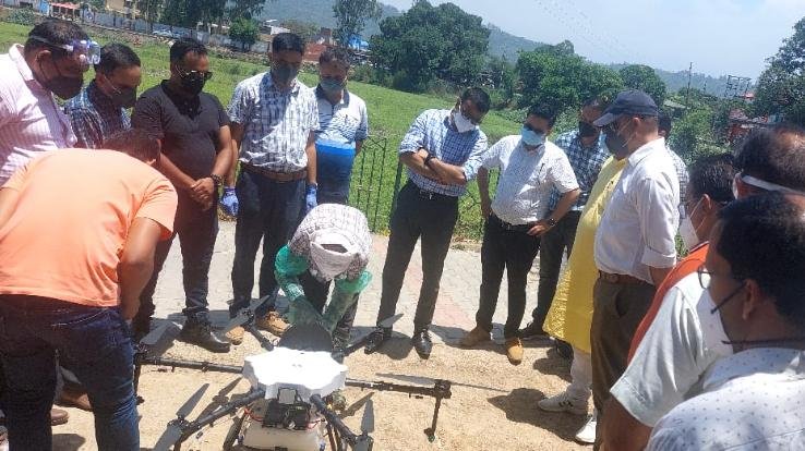 Drone will spray medicine in the historic pond