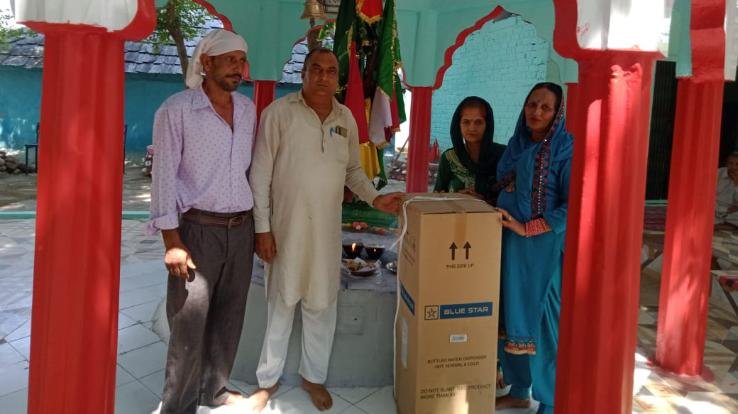 Jogendra Sharma donated Water Cooler to Baba Balle Da Pir Mandir