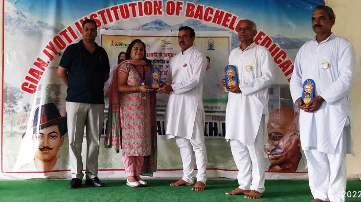 International Yoga Day celebrated at Gyan Jyoti Education College