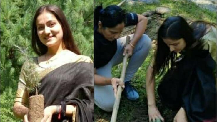 Daughter Divyangna Mehta celebrated her birthday by planting saplings
