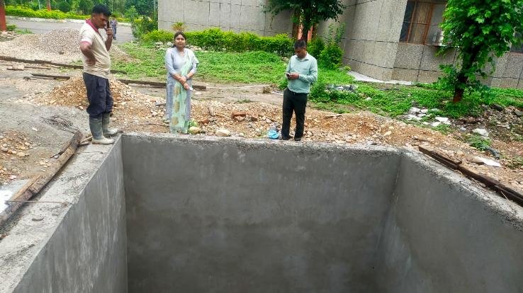 Construction of sports ground boundary and water tank started in Naleti Central School