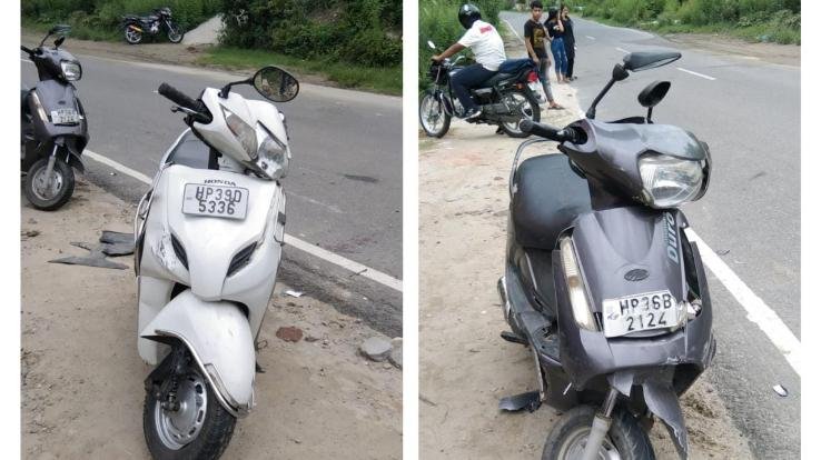 Collision of two scooty in Sapri