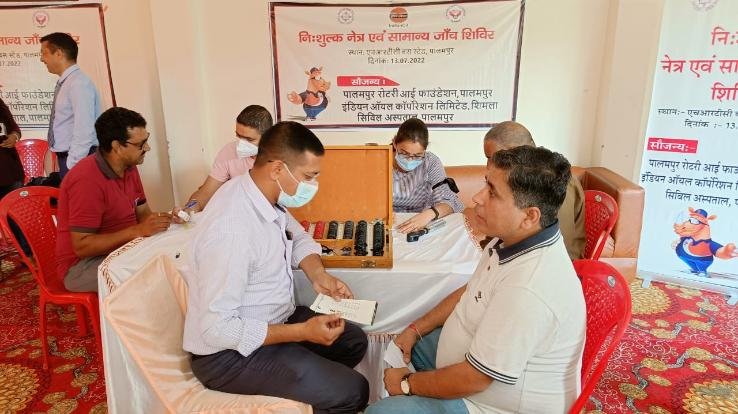 Himachal Road Transport Corporation organized free eye and general checkup camp for the employees