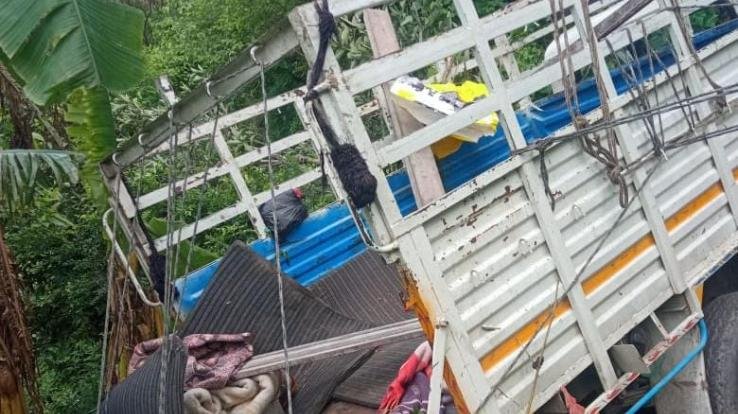 trolley full of devotees overturned in a ditch in Sheetla's village Kaharu