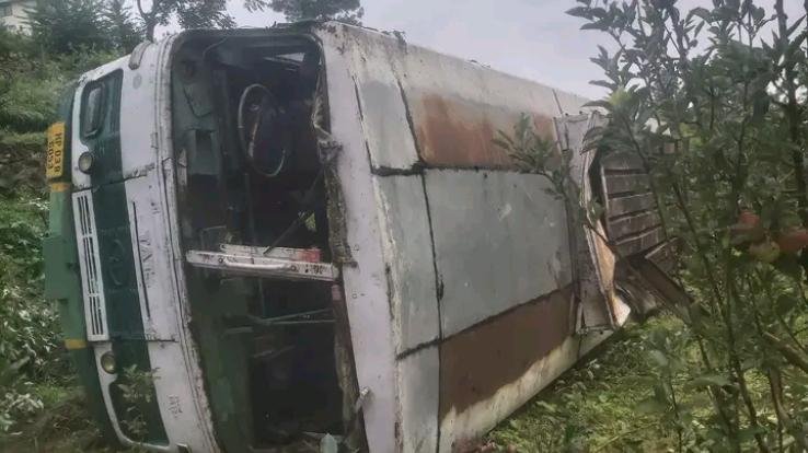 Corporation bus crashes, 12 injured