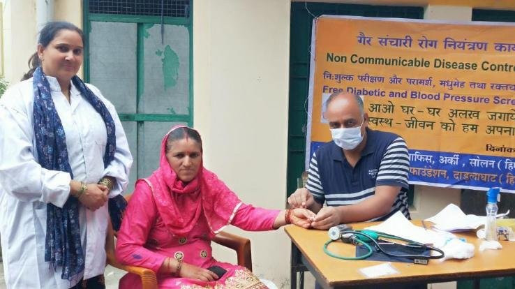 Free diabetes and blood pressure check-up camp organized in village account