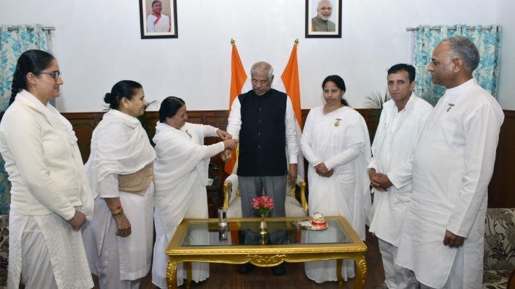  Members of Prajapita Brahma Kumari tied rakhi to Governor