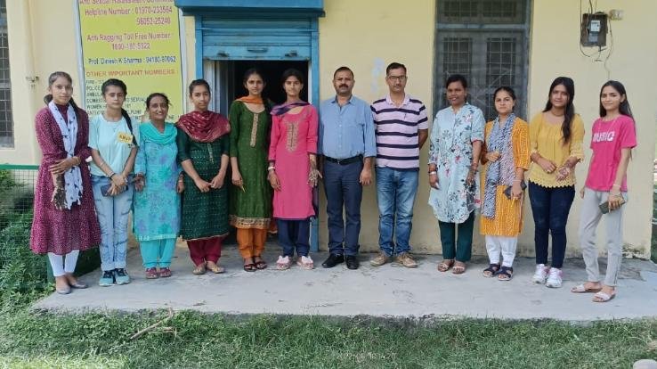 In Government College Dehra, the principal made the students aware